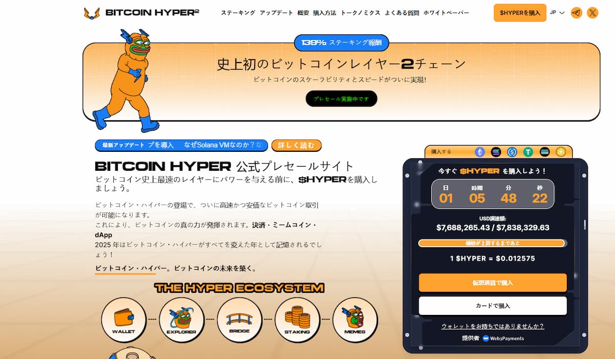 次世代ビットコイン系プロジェクト：Bitcoin Hyper