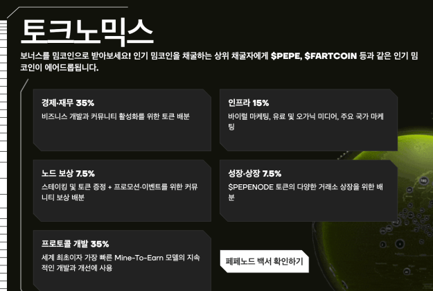 페페노드 토큰노믹스
