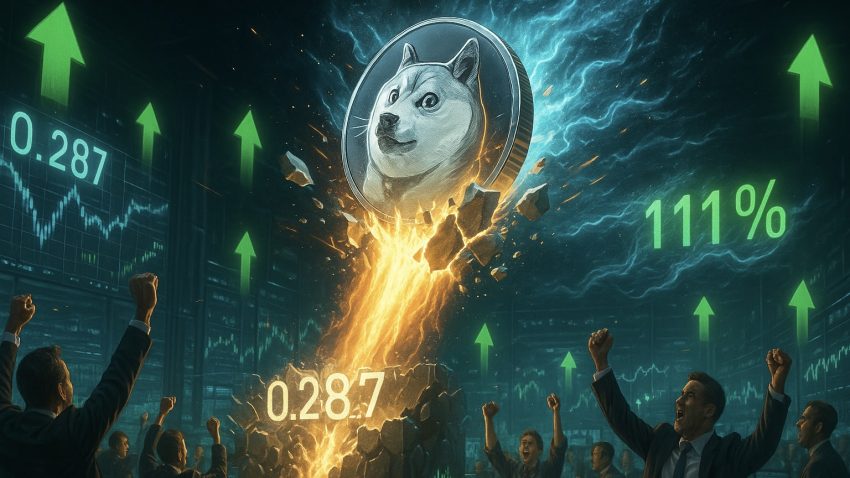 Dogecoin koers verwachting met 111% stijging volgens analist en bullish signalen.