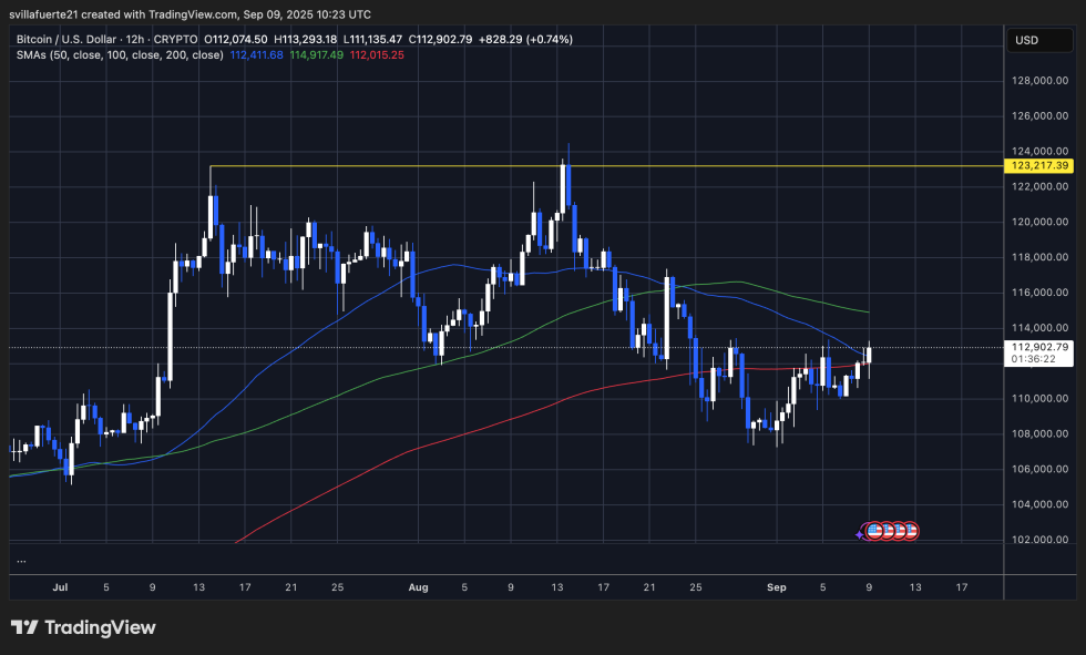 BTC testing short-term resistance | Source: BTCUSDT chart on TradingView