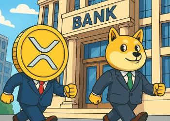 XRP และ Dogecoin ในชุดสูท เดินสู่ธนาคาร