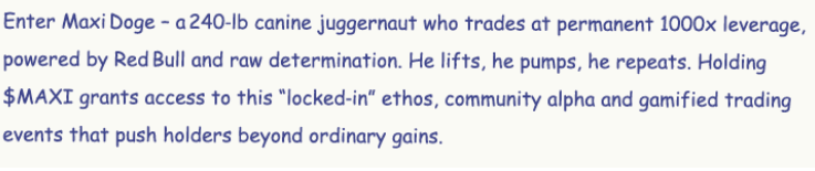 Excerpt from Maxi Doge Whitepaper
