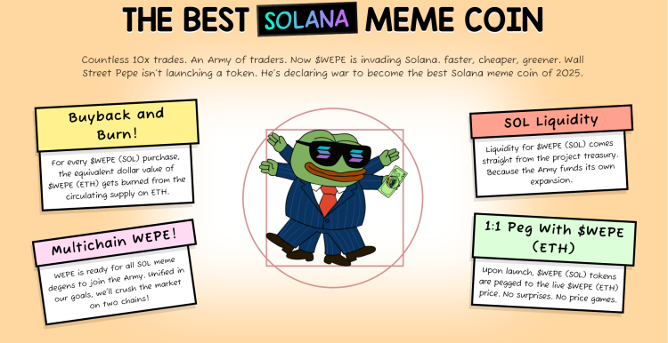 Wall Street Pepe Solana expansion plan 