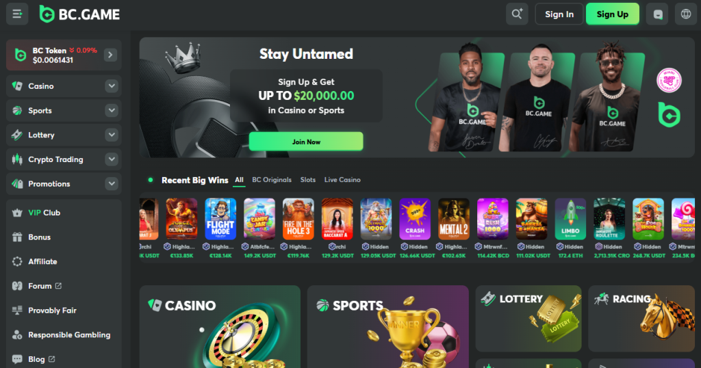 3. BC Game – Trusted Licensed Site With Huge Prize Pools