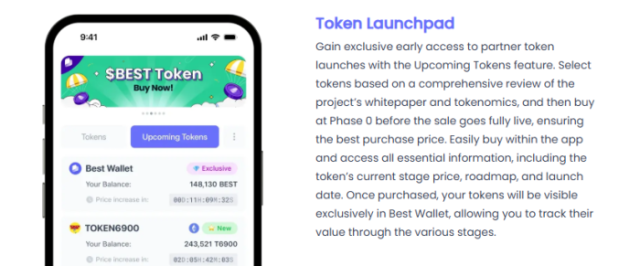 The Best Wallet token launchpad. 
