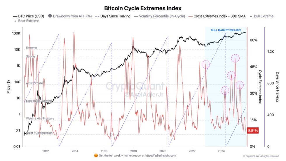 Bitcoin Cycle Extremes Index | Source: Axel Adler