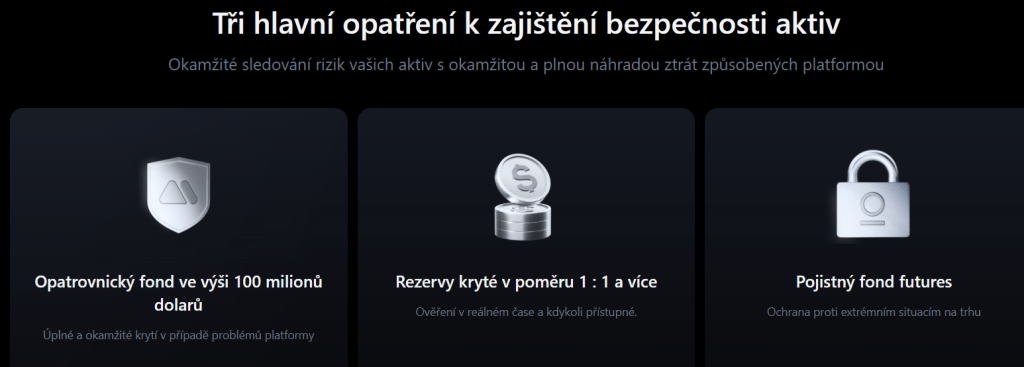 Bezpečnost aktiv na MEXC