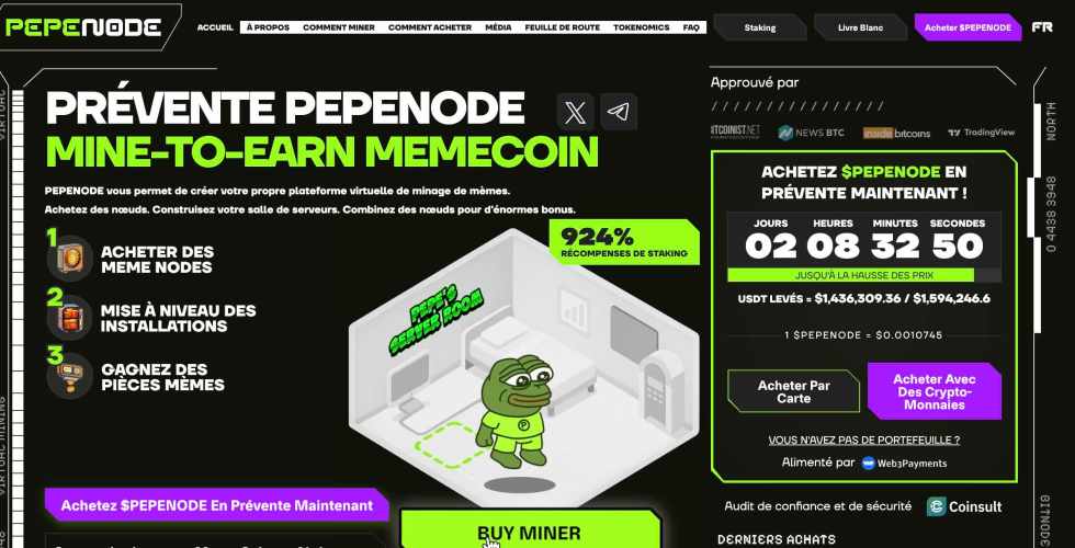 pepenode crypto moins 1 €