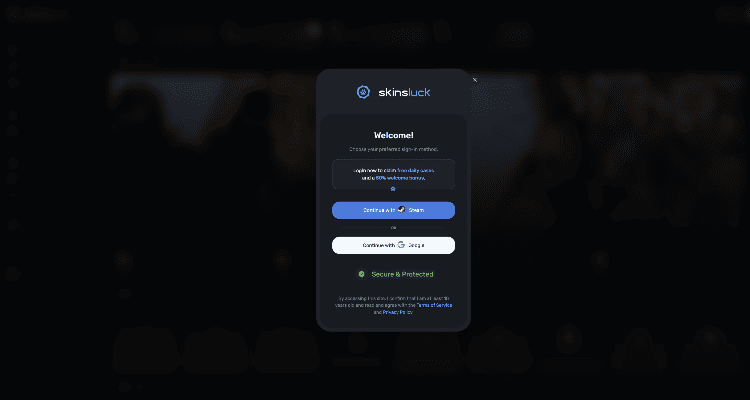 Kaip pradėti žaisti Skinsluck platformoje?