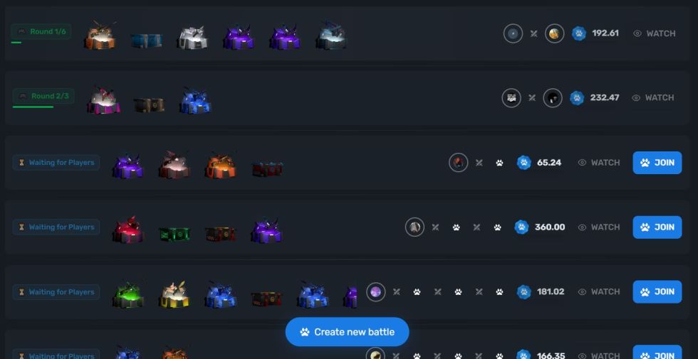 Připojte se k již vytvořené bitvě nebo sledujte její průběh