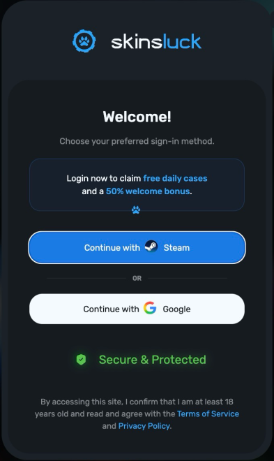 ลงชื่อเข้าใช้ด้วย Steam หรือ Google