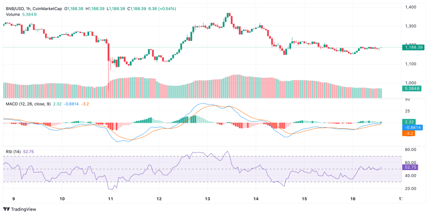 BNB koers technische analyse 
