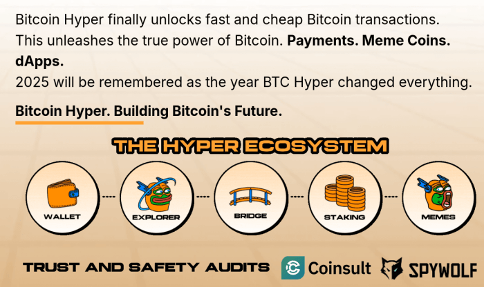 Bitcoin Hyper’s Web3 ecosystem: staking, meme coins, and dApps.