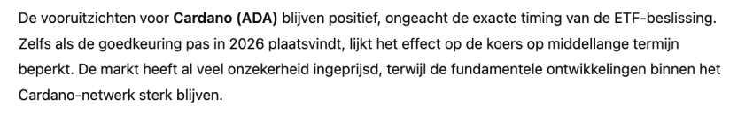 Cardano voorspelling, bron: ChatGPT