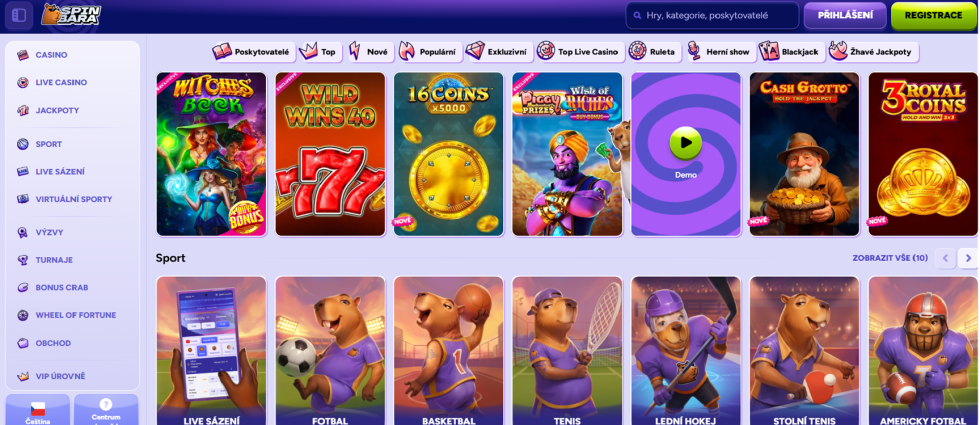 Spinbara automaty zdarma bez registrace