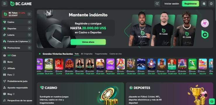 BC.Game habilita pronósticos deportivos con crypto en todo momento