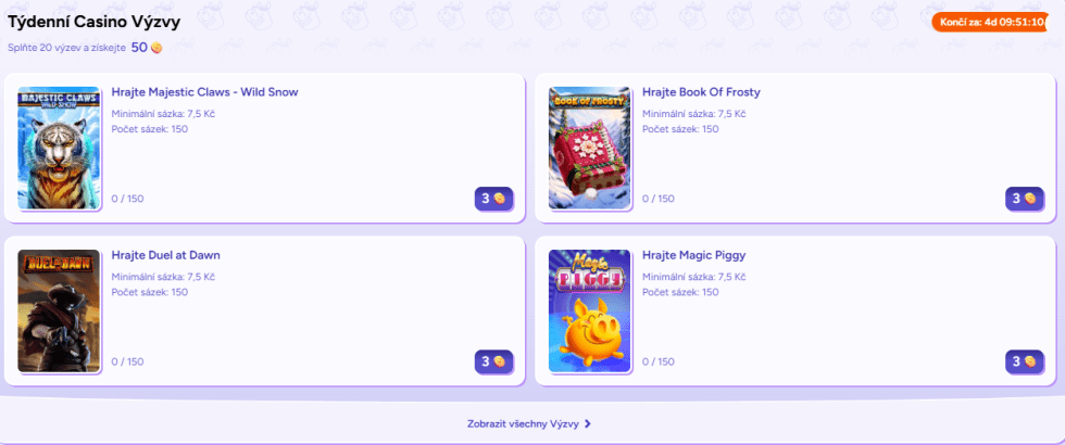 Týdenní casino výzvy