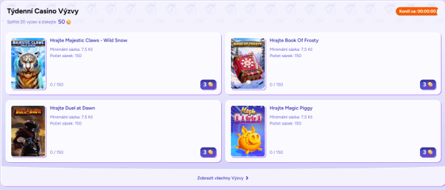 Výzvy dostupné na stránce