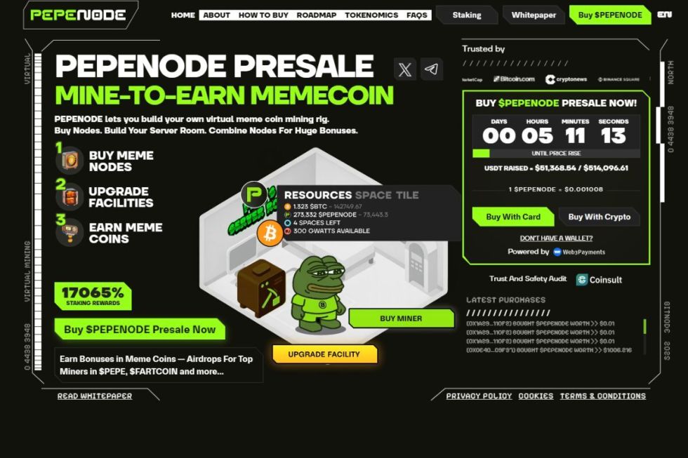 pepenode presale καλύτερα κρυπτονομίσματα κάτω από 1 ευρώ