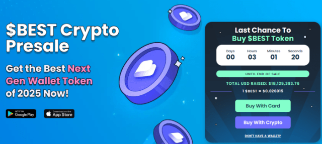 $BEST’s presale numbers and countdown.