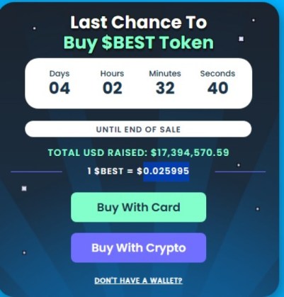 $BEST's presale numbers.