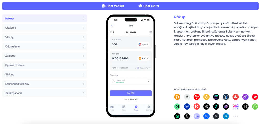 Best Wallet kryptopeňaženka