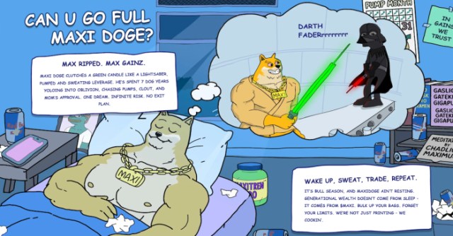 Maxi Doge on the hunt for max gains.