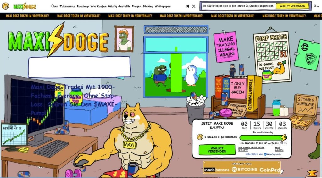 Maxi Doge Spotlight: Meme Coin mit wachsendem Interesse