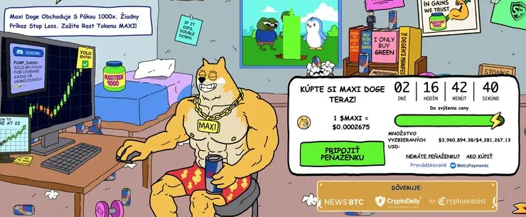 Maxi Doge predpredaj kryptomeny