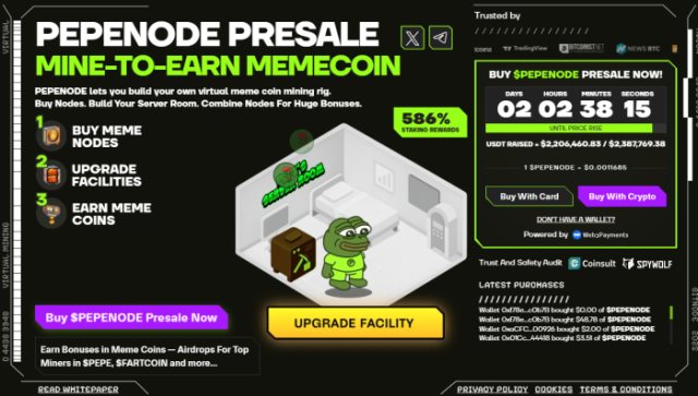 $PEPENODE’s utility and presale numbers.