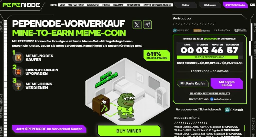 PepeNode und der Presale Hype als Kontrast zum Bitcoin Markt
