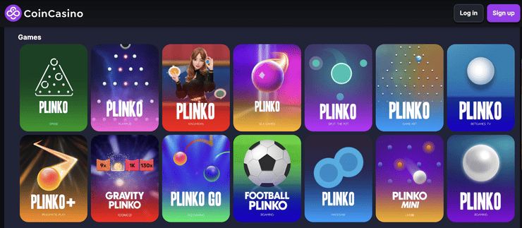 coincasino hra plinko
