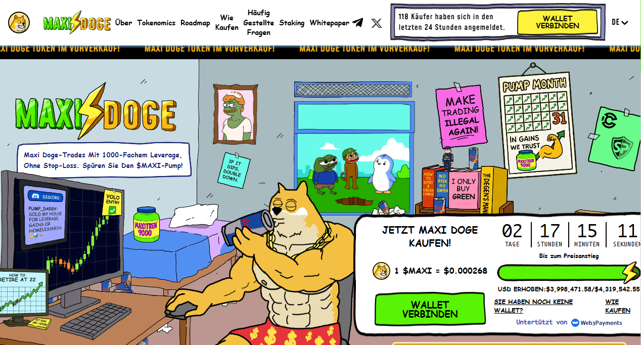 Maxi Doge: Staking, Contests und die “Leverage-Trader”-Attitüde - Cardano Kurs Prognose