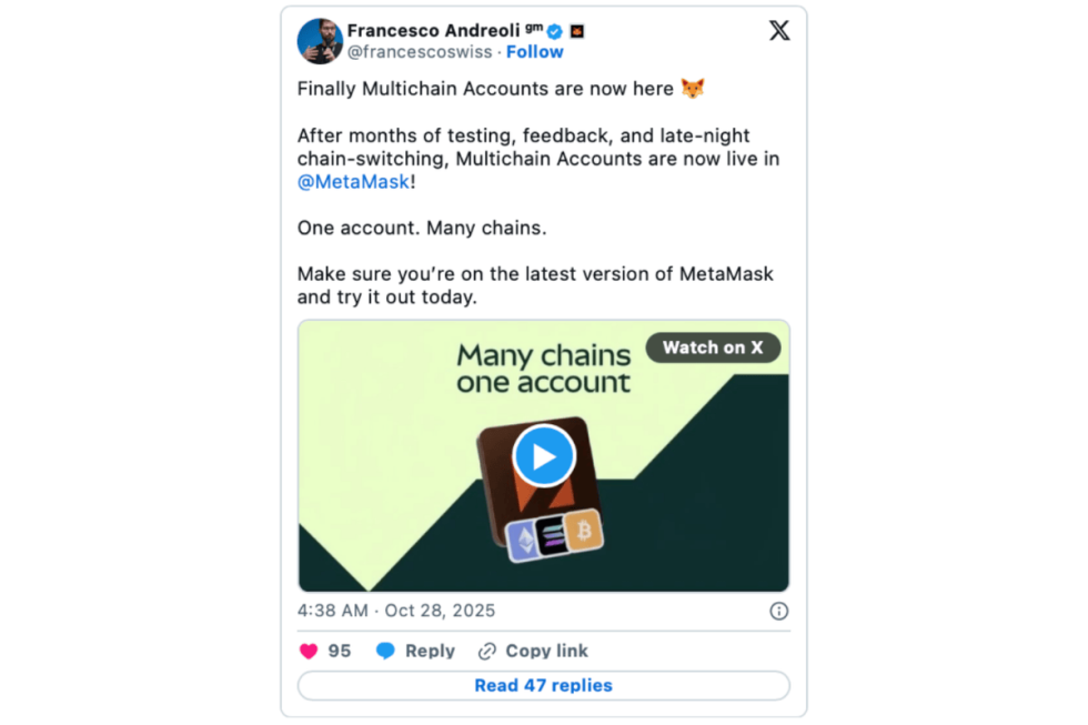 multichain accounts x post