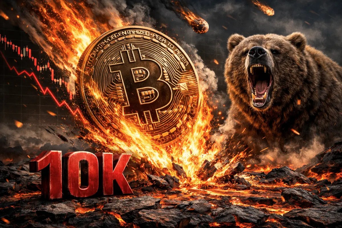 Bitcoin môže spadnúť na 10 tisíc dolárov