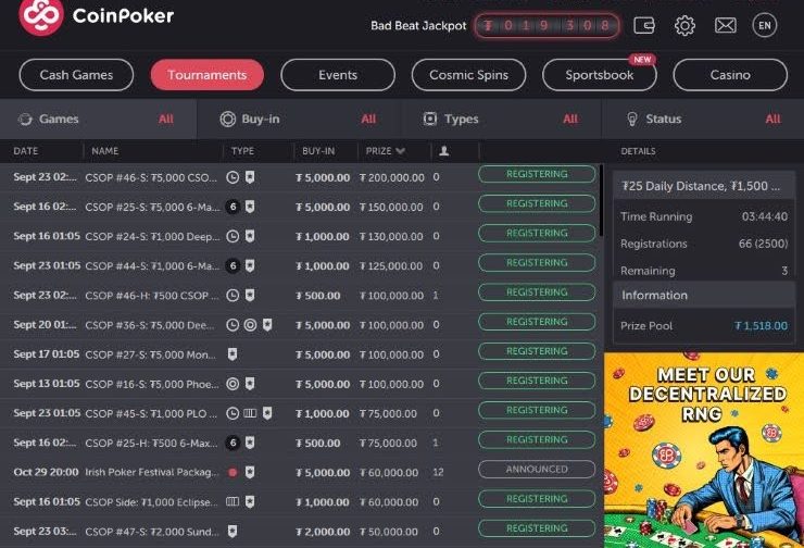CoinPoker-Home online póker