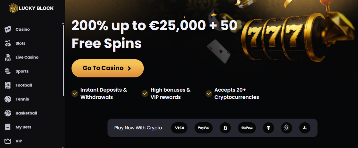 4. Lucky Block – moderni kriptološimų erdvė su žaibiškais išmokėjimais