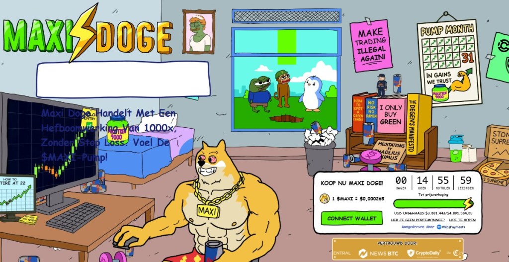 Maxi Doge: nieuwe crypto met hoge risico-beloning
