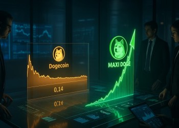 Dogecoin steckt bei 0,14 fest, während eine geheime neue Dog Coin völlig durchdreht