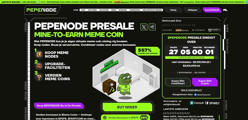Pepenode presale in de funnels: Crypto AI hype, maar met andere risico’s
