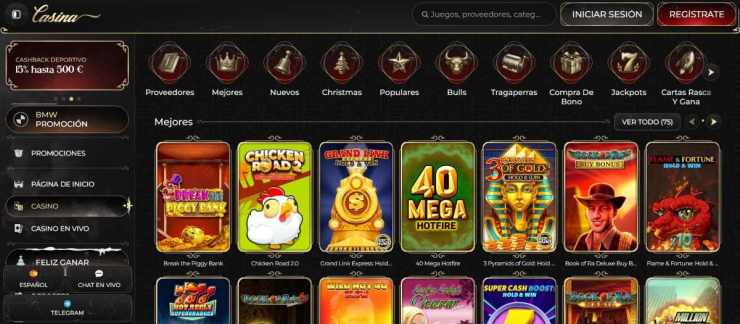 Casina ofrece miles de juegos de casino