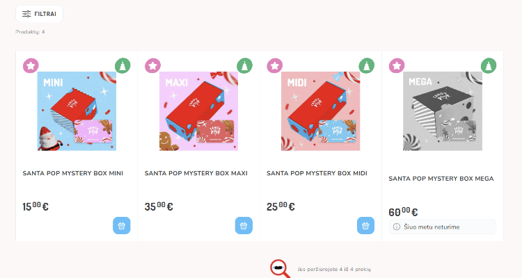 Mystery box kainos ir populiariausi pasirinkimai Lietuvoje