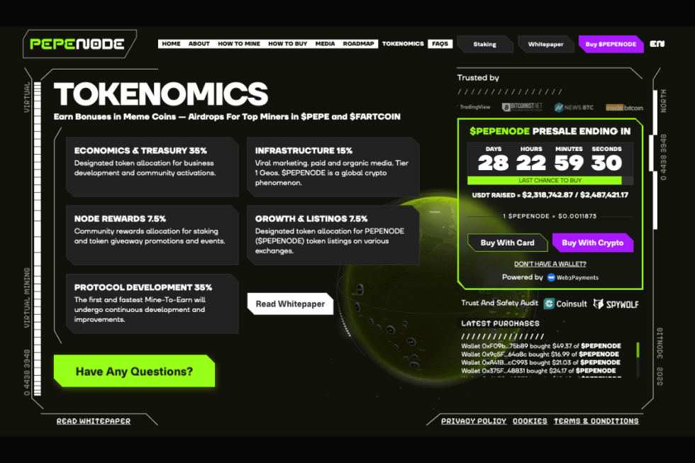 pepenode tokenomics