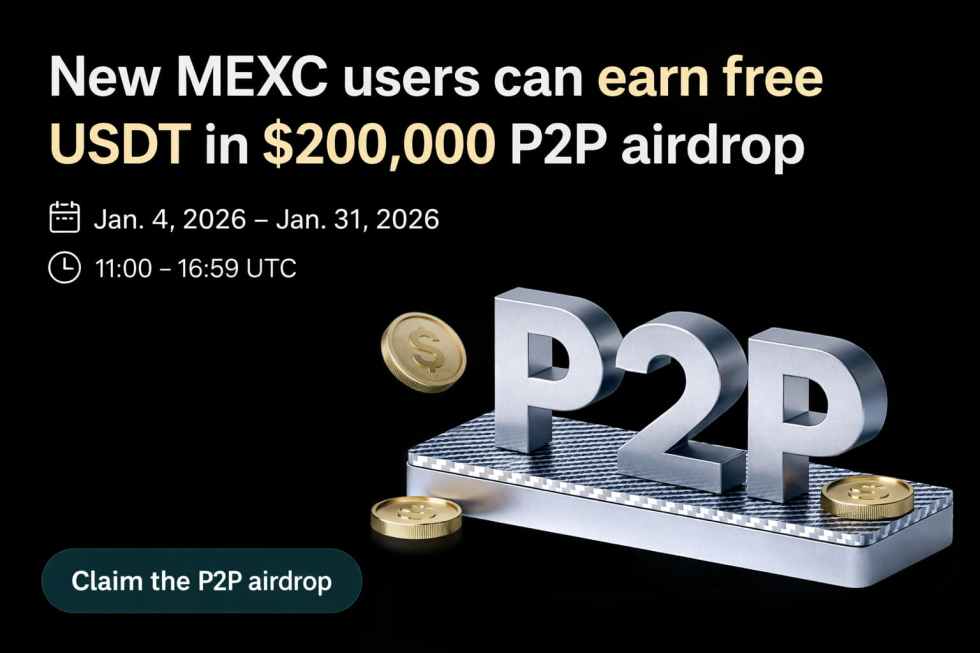 New MEXC users can earn free USDT in $200,000 P2P airdrop