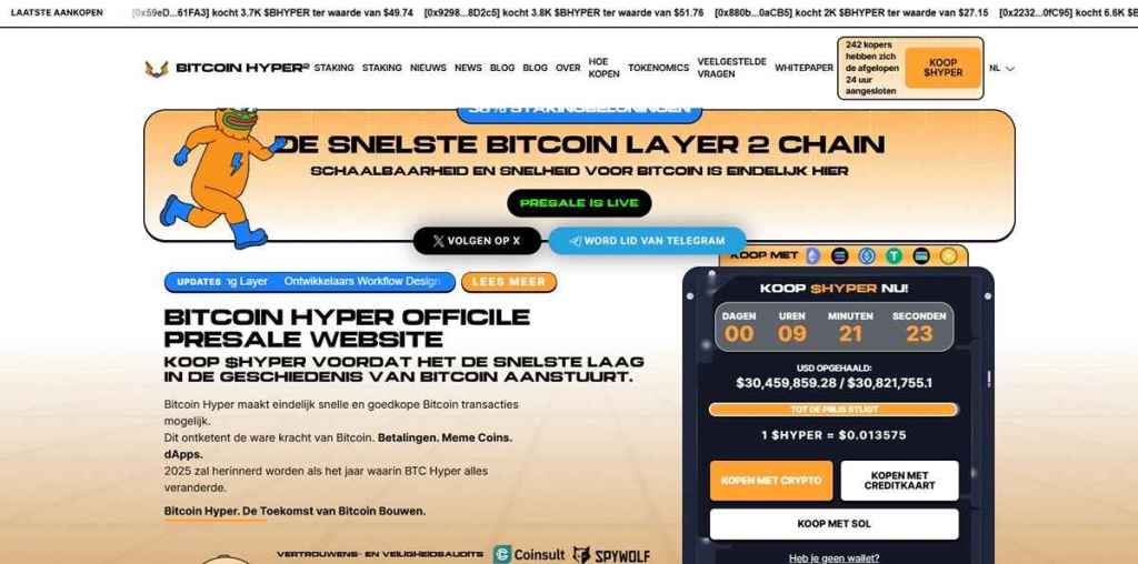 Nu crypto kopen via Bitcoin Hyper (HYPER) presale, use case en belangrijkste checks