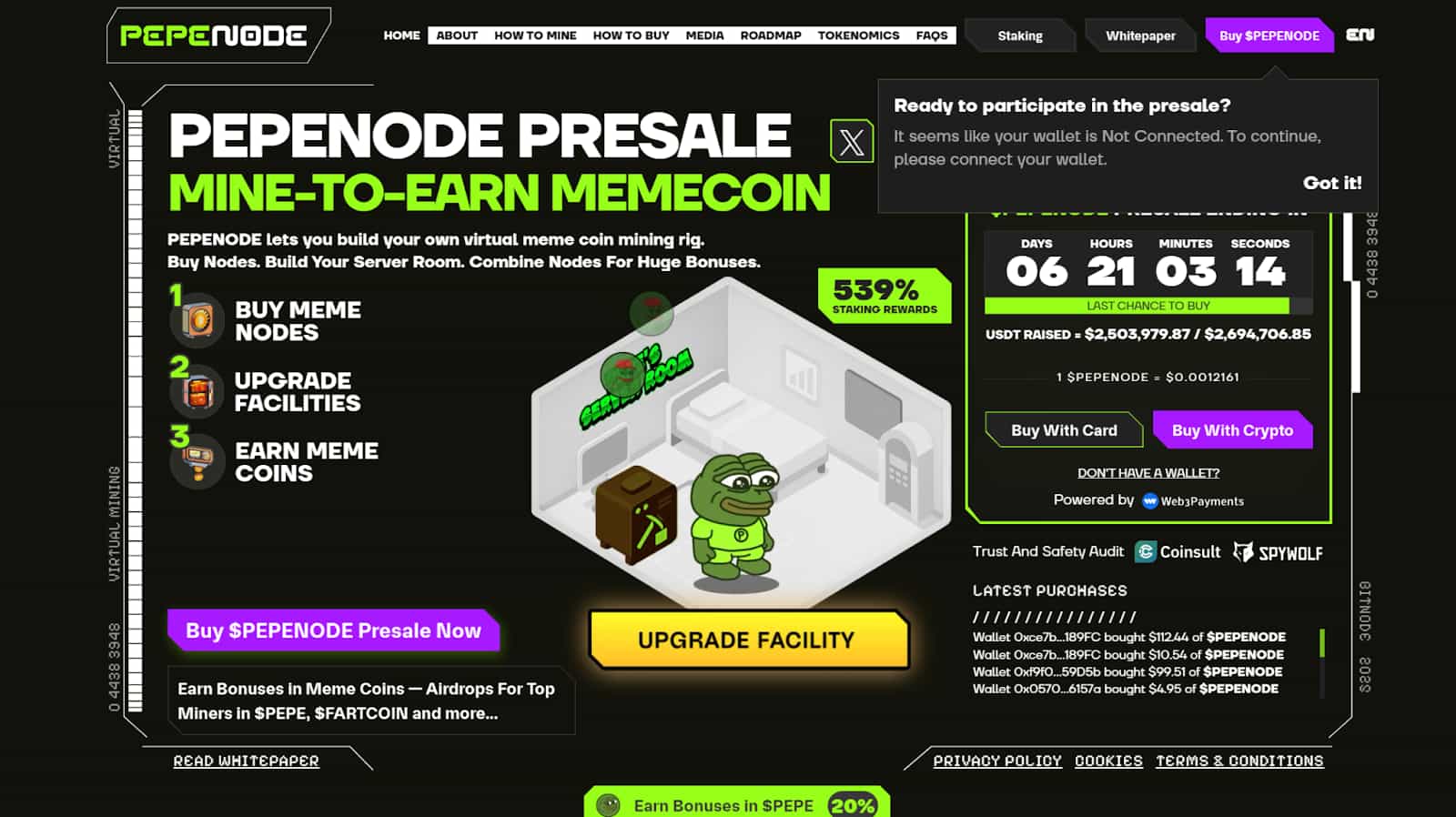 PepeNode Presale Has 7 Days Left as 539% Staking Rewards Drive Surge of Interest in Mine-to-Earn Project