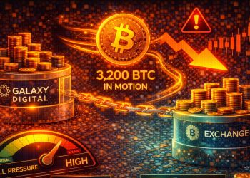 3,200 Bitcoin In Motion: Galaxy Digital Activity Adds Sell-Side Pressure Risk