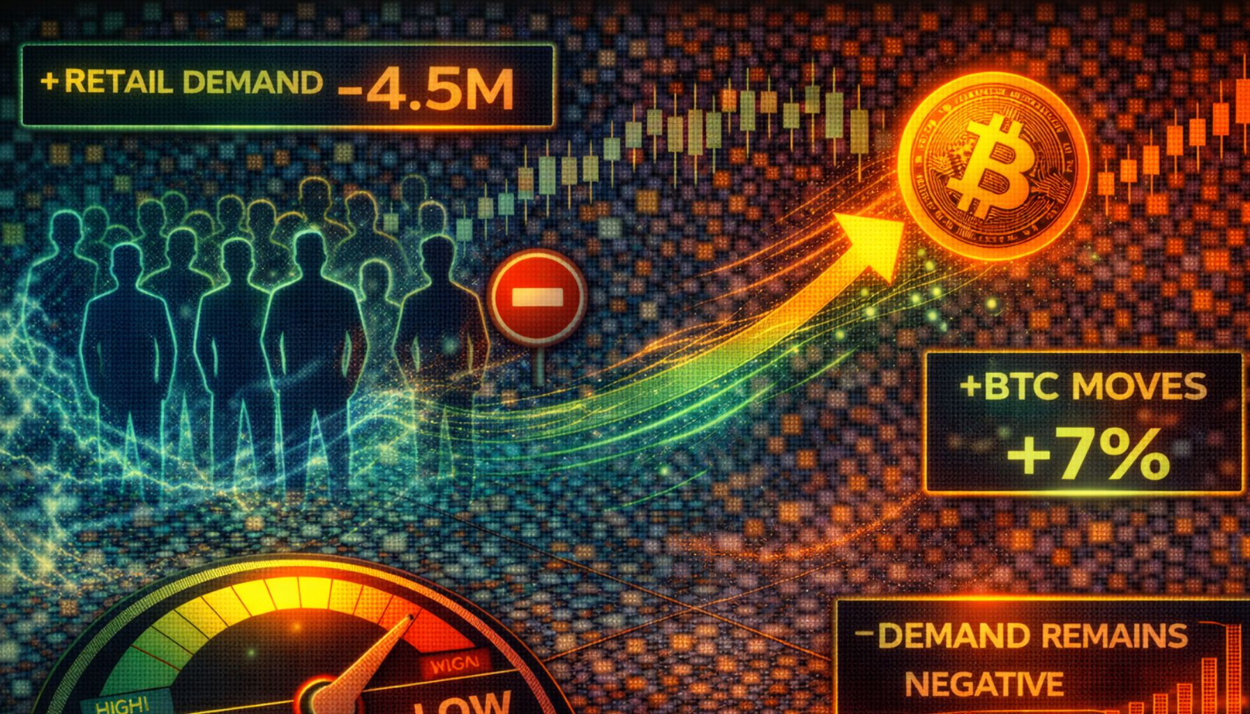 Bitcoin Retail Investors Still Absent As Demand Remains Negative – BTC Moves Without the Crowd