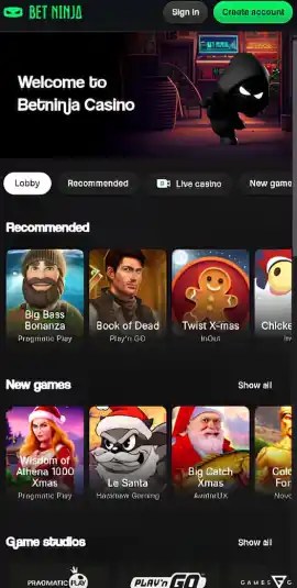 Screenshot of Curacao Casino not on Gamstop Betninja