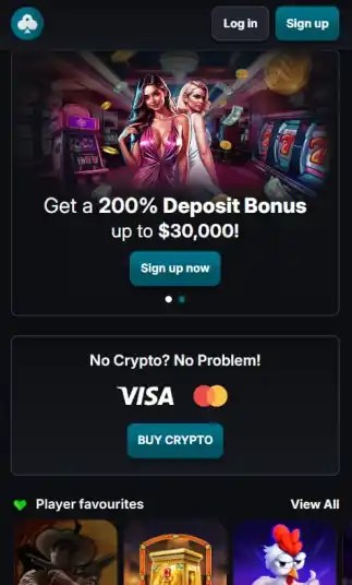 Screenshot of Curacao Casino not on Gamstop Coin Casino Pro